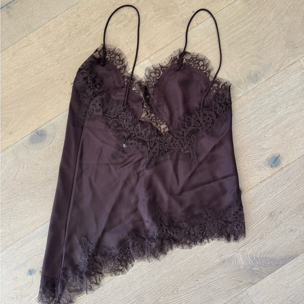 NWT Zara Asymmetric Lace Camisole - Picture 7 of 8